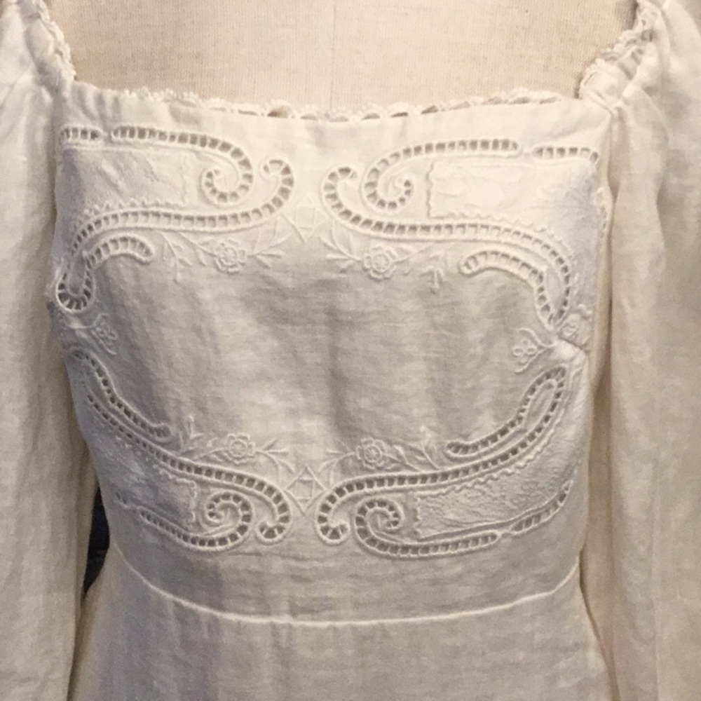 Farm Rio Embroidered Euroflax Premium Linen Mini Dress - Picture 7 of 8